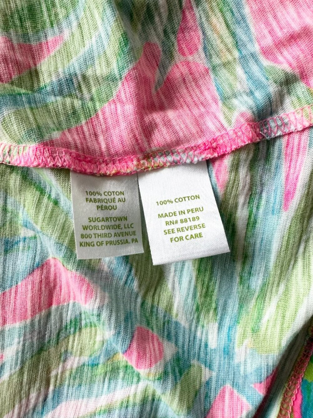 LILLY PULITZER Women's Pink Tropical V-Neck Dress Size M - Picture 6 of 6